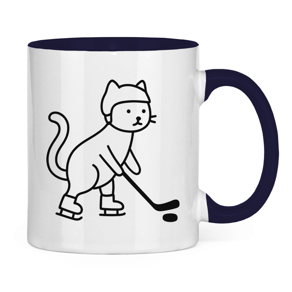 Tasse zweifarbig HOCKEY CAT