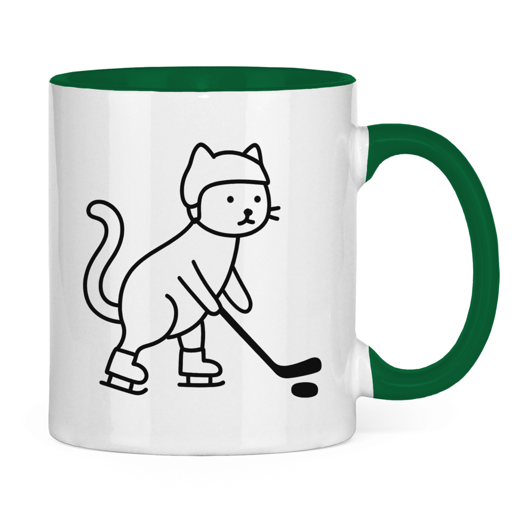 Tasse zweifarbig HOCKEY CAT
