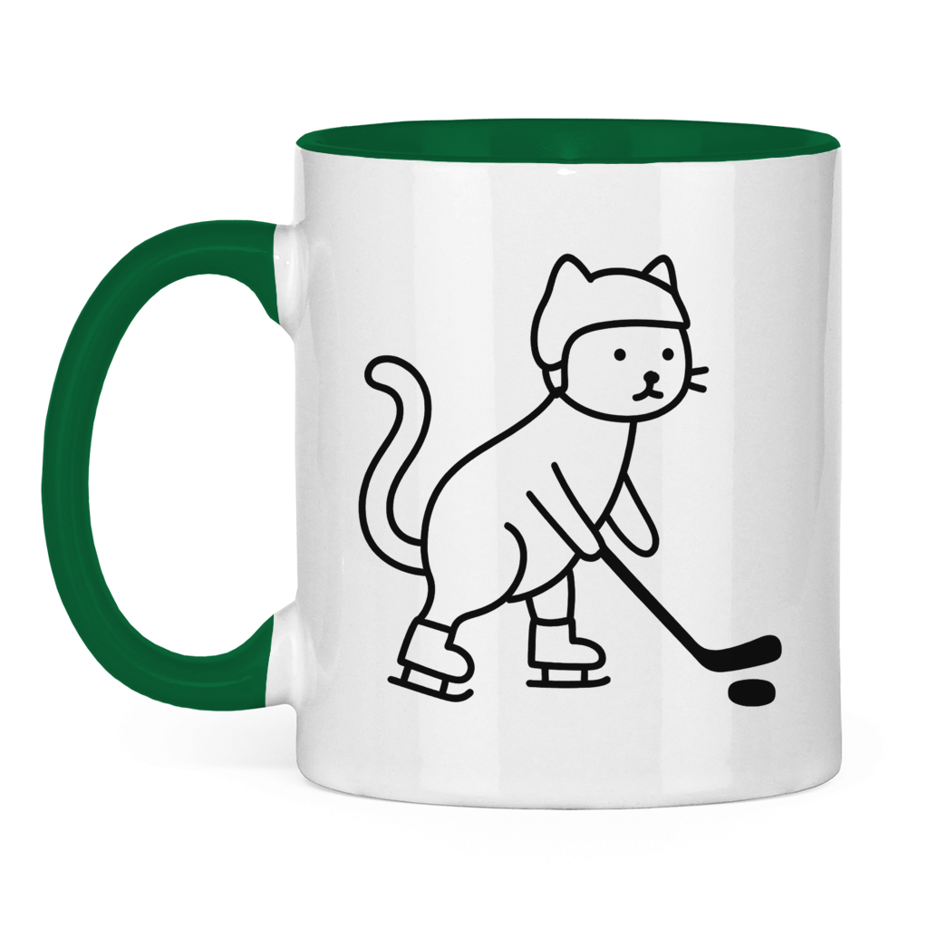 Tasse zweifarbig HOCKEY CAT