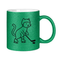 Glitzertasse HOCKEY CAT