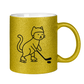 Glitzertasse HOCKEY CAT
