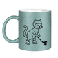 Glitzertasse HOCKEY CAT
