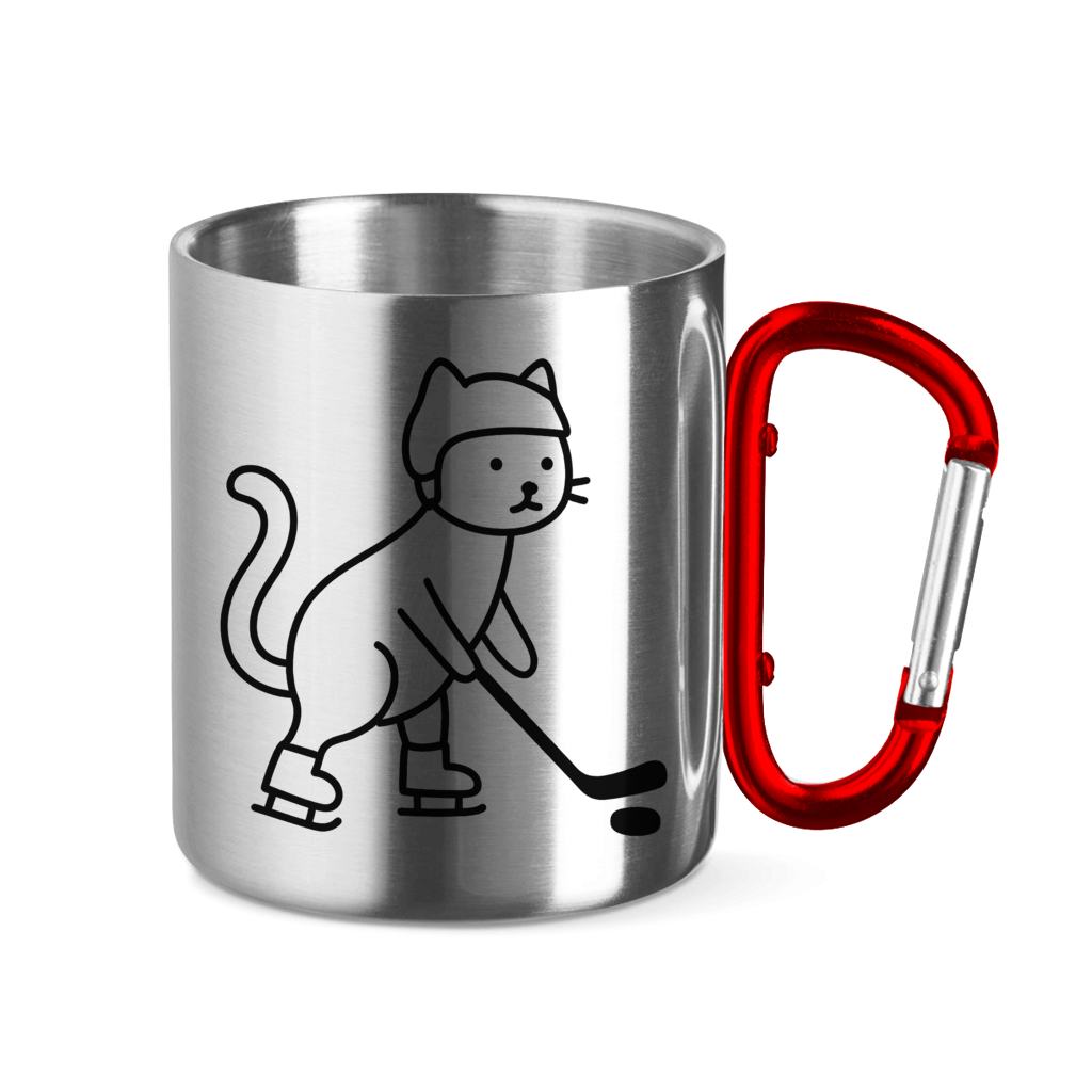 Edelstahltasse HOCKEY CAT