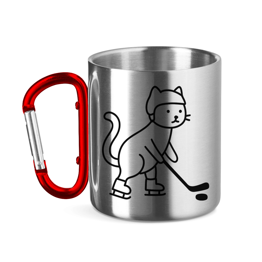 Edelstahltasse HOCKEY CAT
