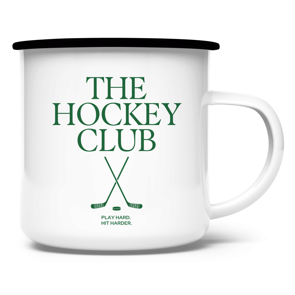 Emaille Tasse THE HOCKEY CLUB
