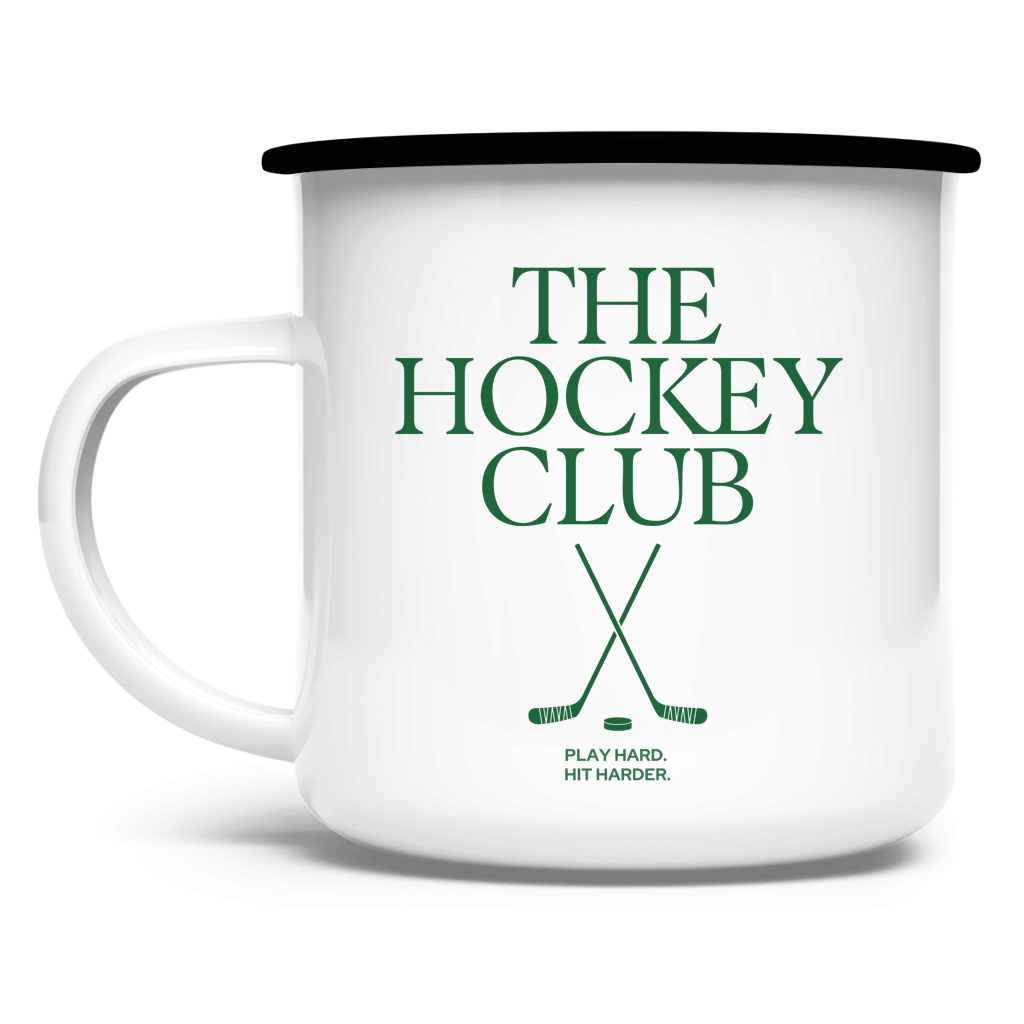 Emaille Tasse THE HOCKEY CLUB