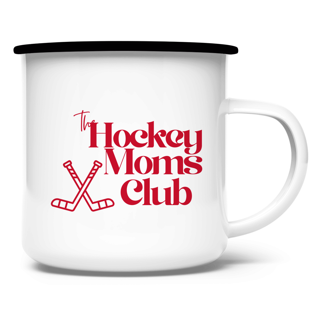 Emaille Tasse THE HOCKEY MOMS CLUB
