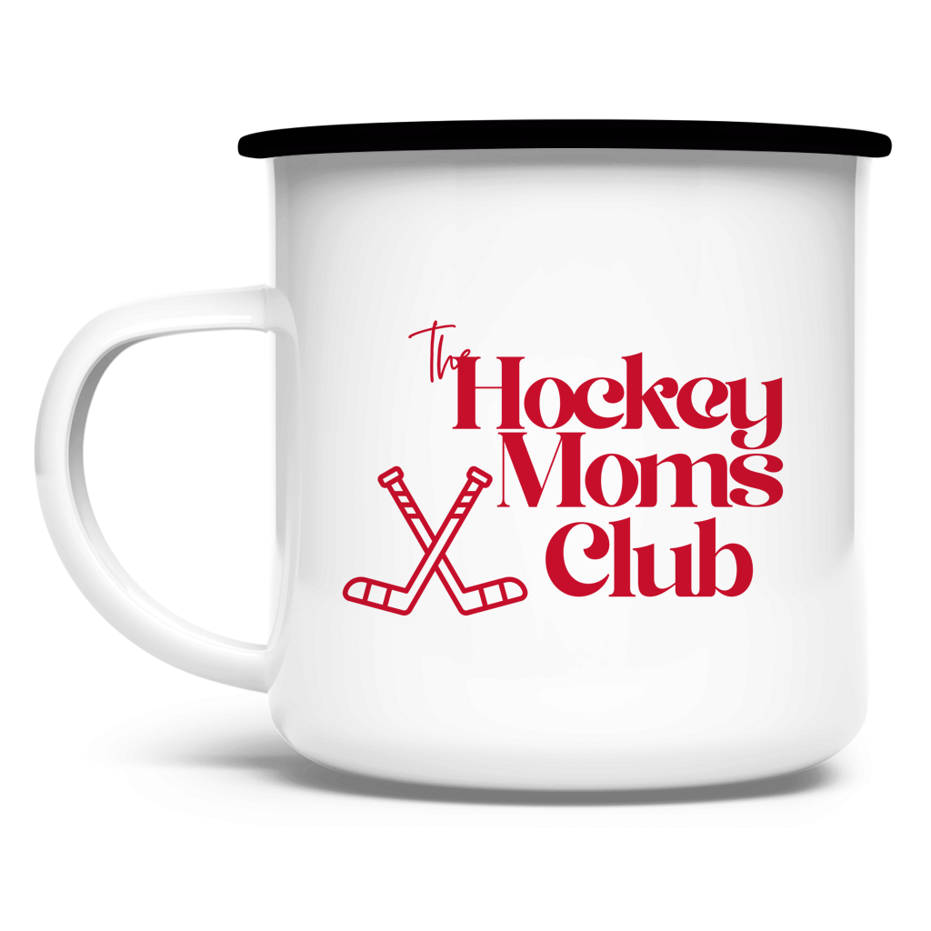 Emaille Tasse THE HOCKEY MOMS CLUB