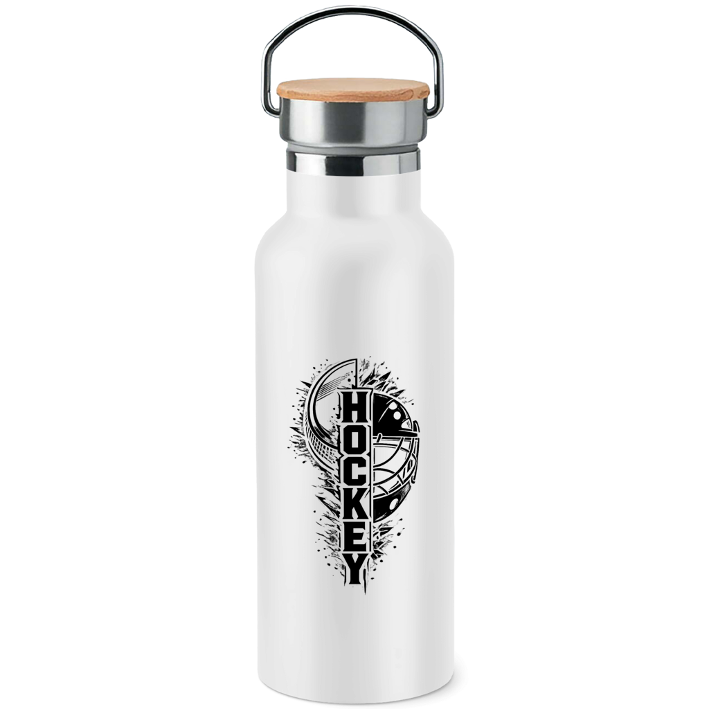 Edelstahl-Trinkflasche HOCKEY PUCK MASKE