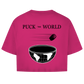 Damen Oversize Crop Top PUCK THE WORLD
