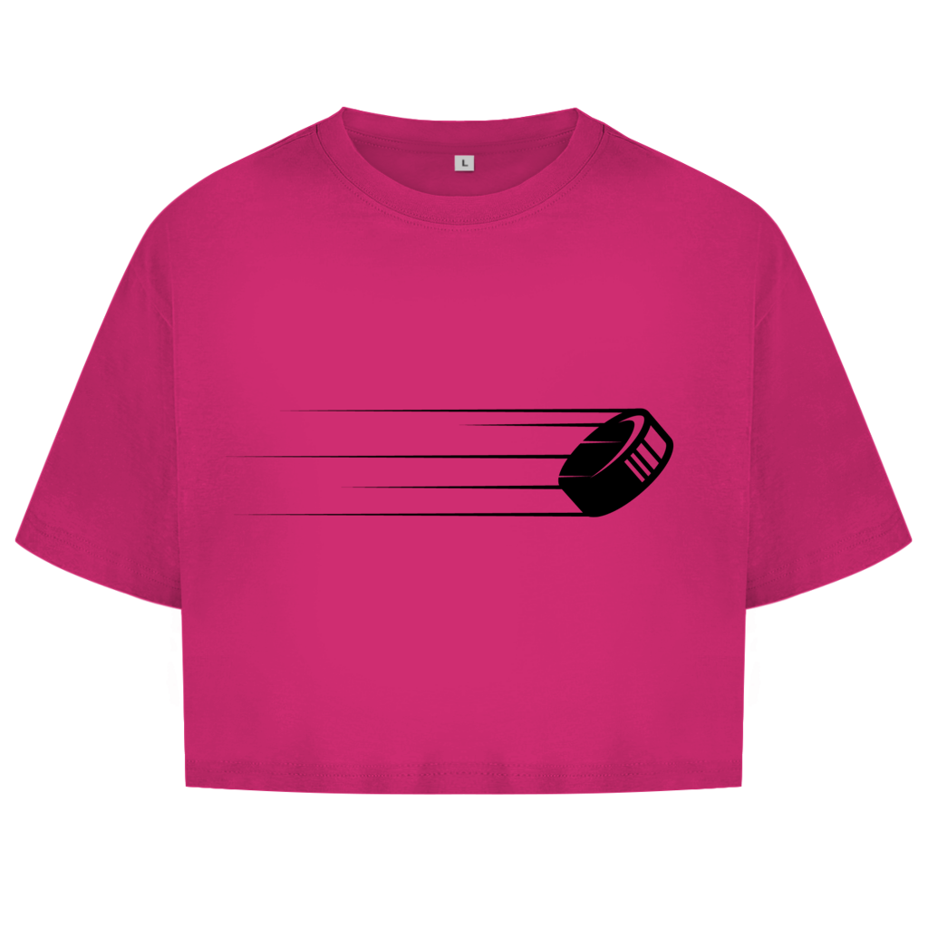 Damen Oversize Crop Top PUCK THE WORLD