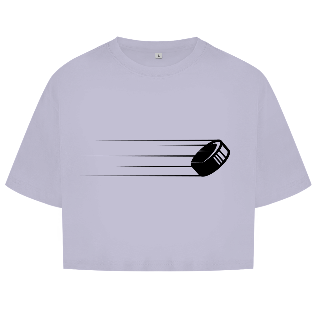 Damen Oversize Crop Top PUCK THE WORLD