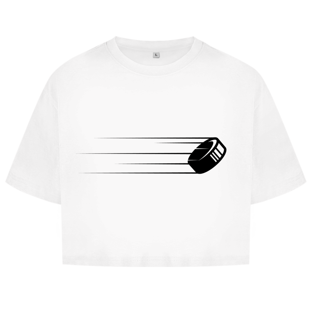 Damen Oversize Crop Top PUCK THE WORLD
