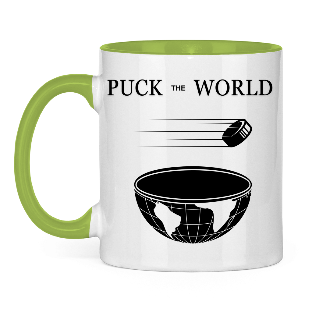 Tasse zweifarbig PUCK THE WORLD