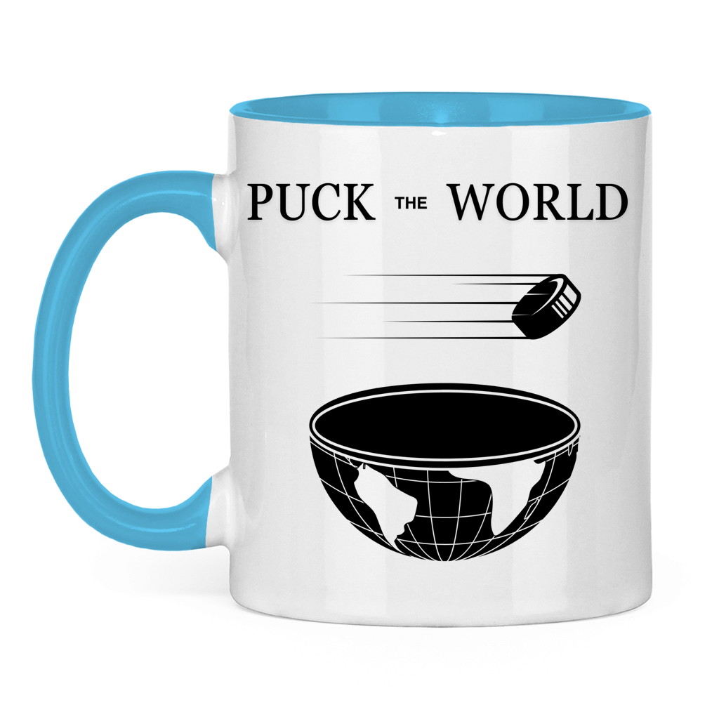 Tasse zweifarbig PUCK THE WORLD