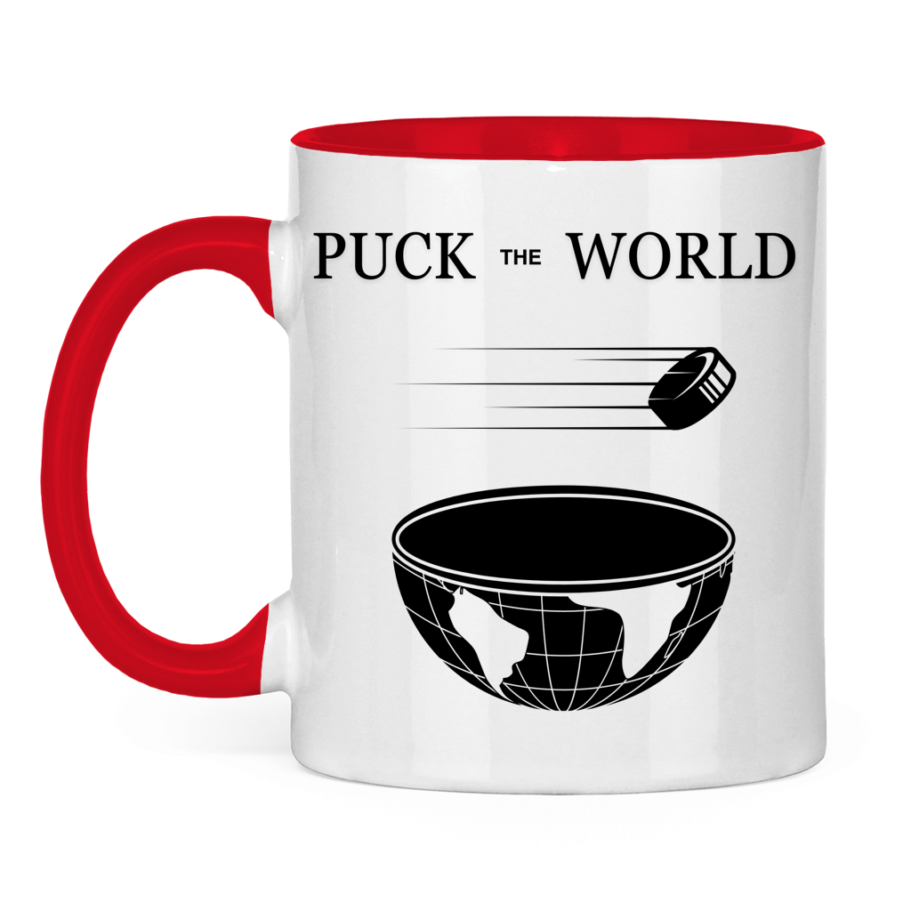 Tasse zweifarbig PUCK THE WORLD