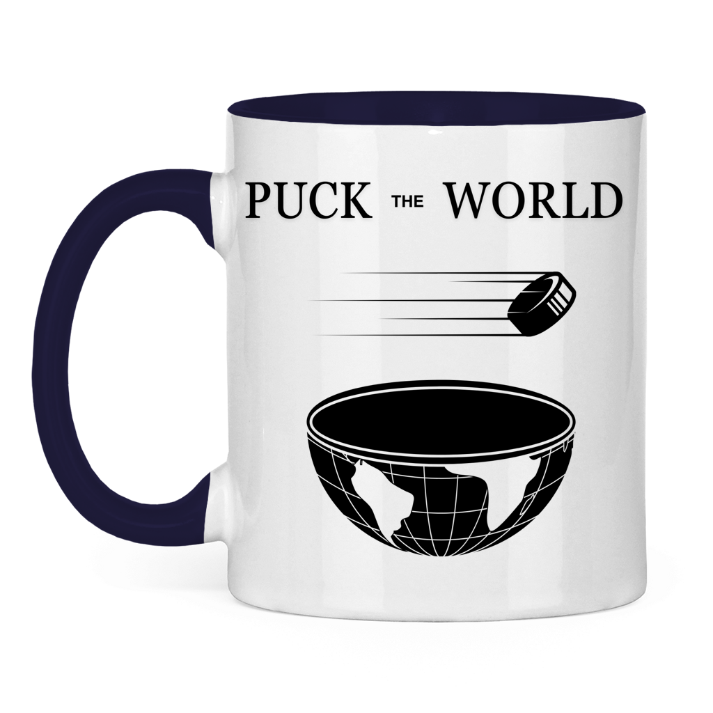 Tasse zweifarbig PUCK THE WORLD