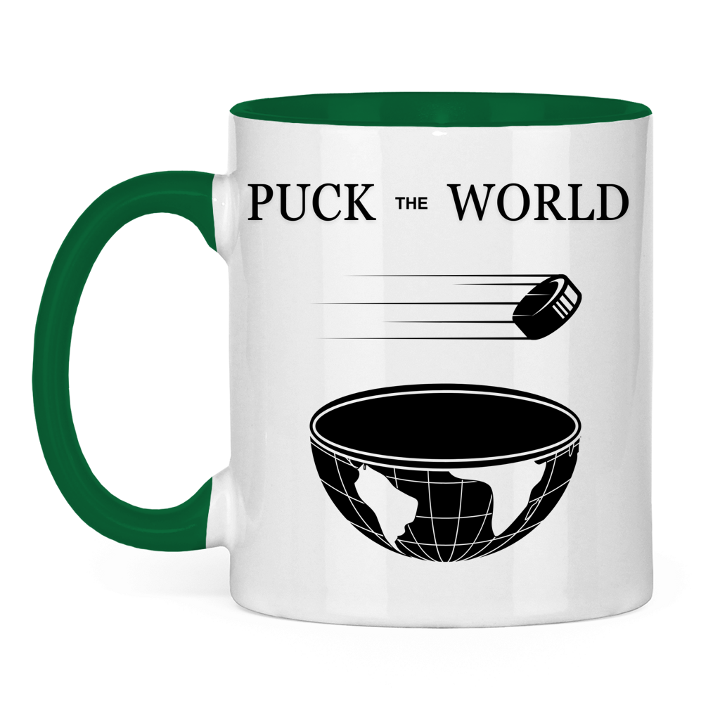 Tasse zweifarbig PUCK THE WORLD