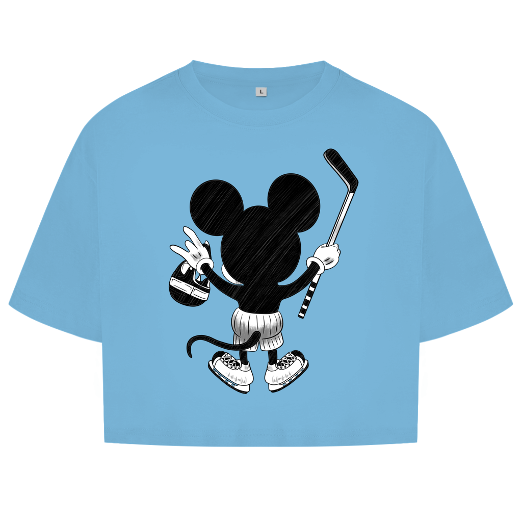 Damen Oversize Crop Top HOCKEYMOUSE
