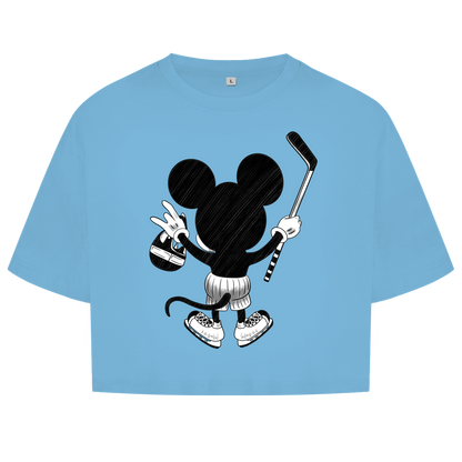 Damen Oversize Crop Top HOCKEYMOUSE