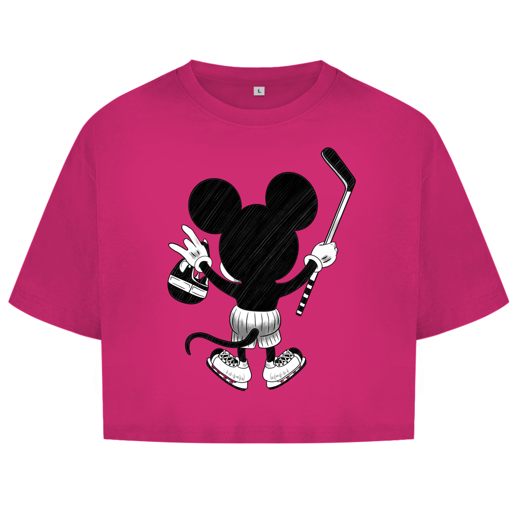 Damen Oversize Crop Top HOCKEYMOUSE