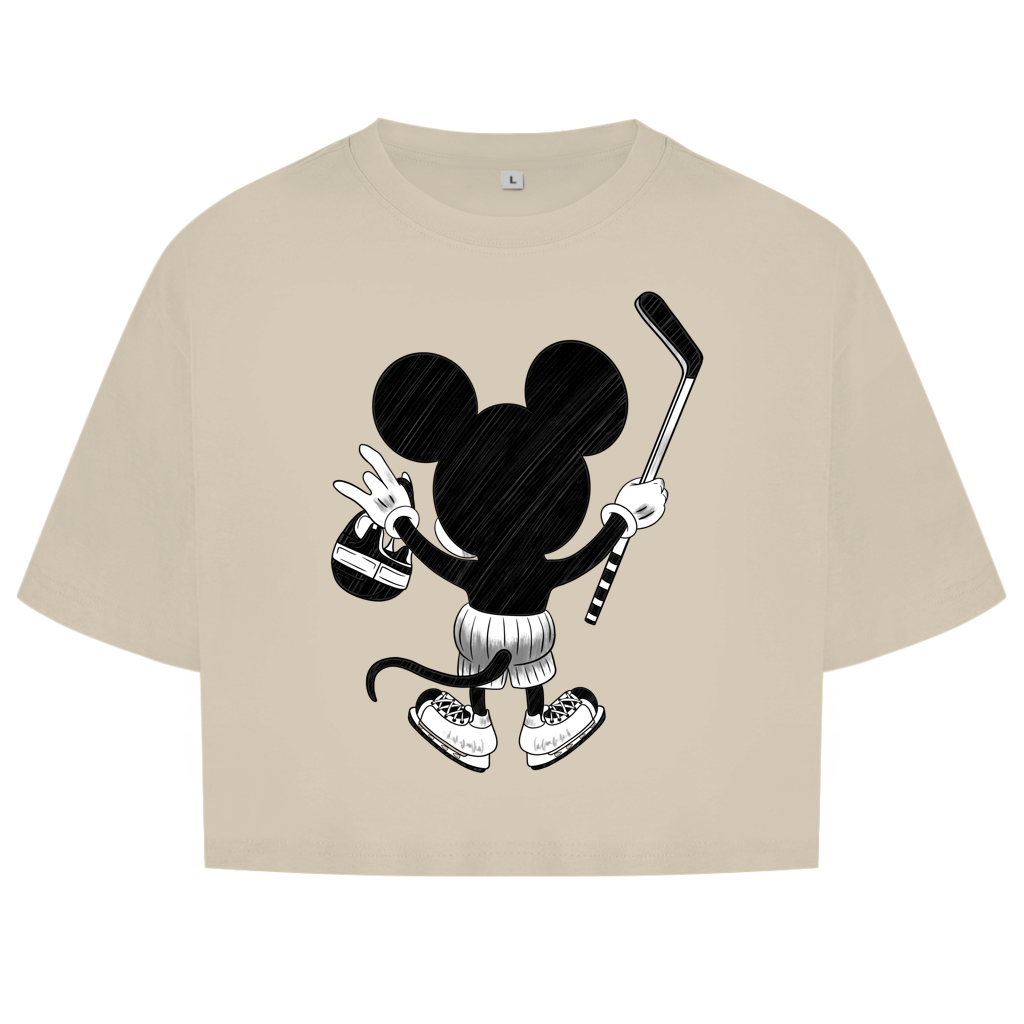Damen Oversize Crop Top HOCKEYMOUSE