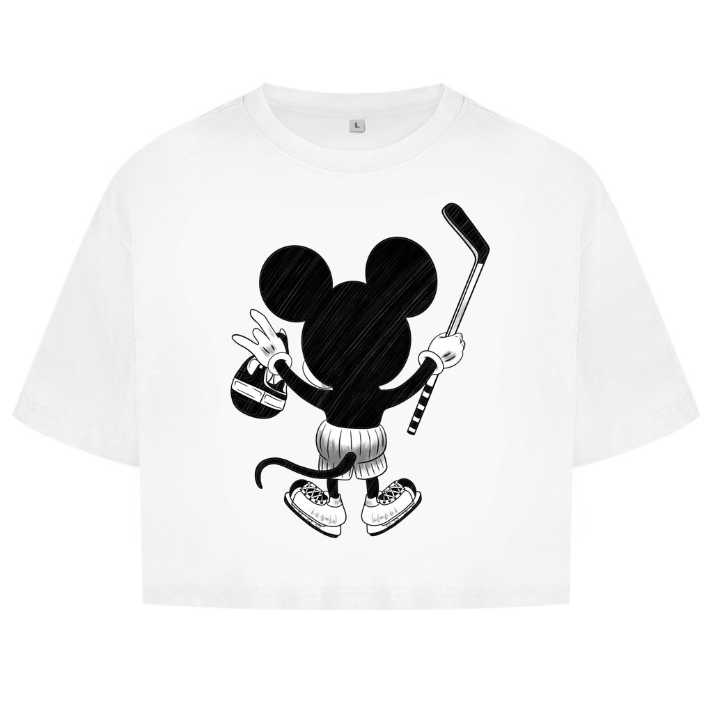 Damen Oversize Crop Top HOCKEYMOUSE