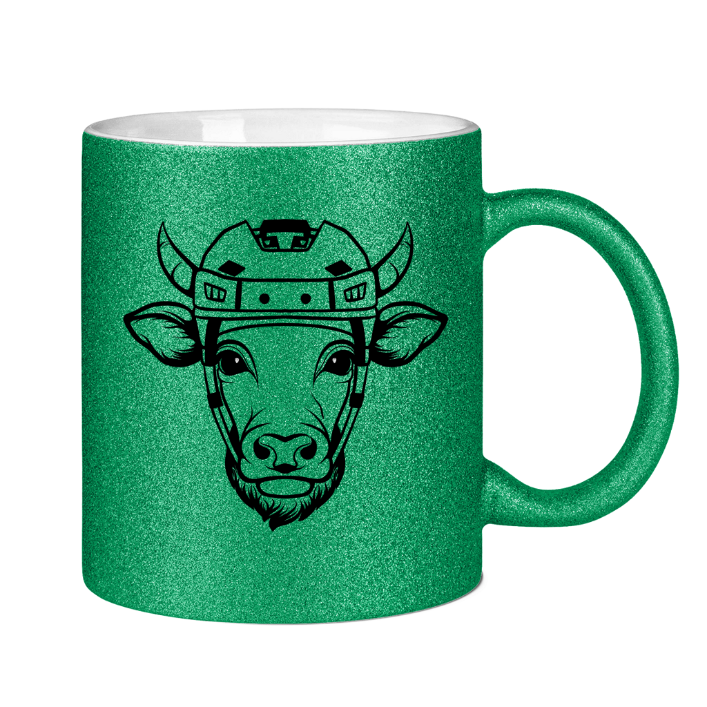Glitzertasse HOCKEYKUH