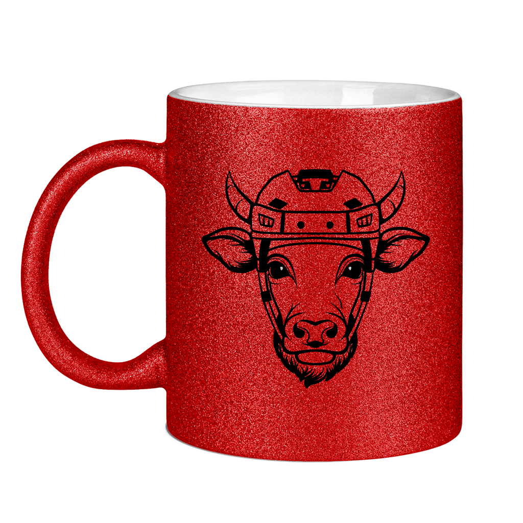 Glitzertasse HOCKEYKUH