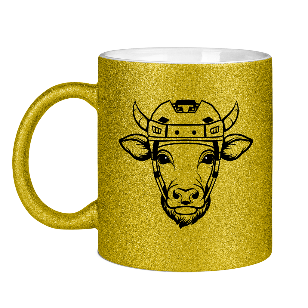 Glitzertasse HOCKEYKUH