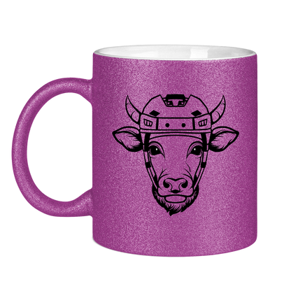 Glitzertasse HOCKEYKUH