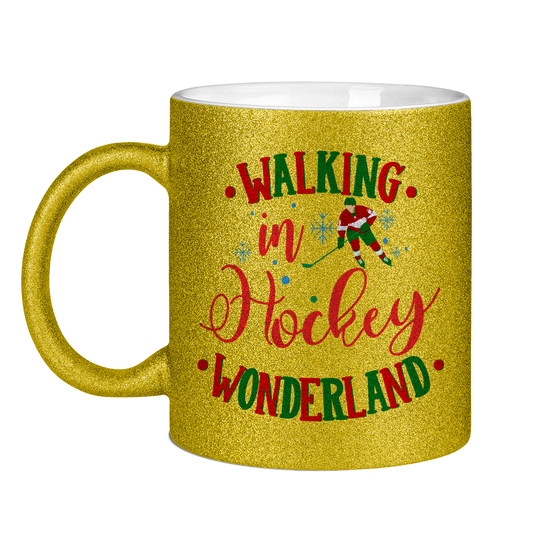 Glitzertasse HOCKEY WONDERLAND