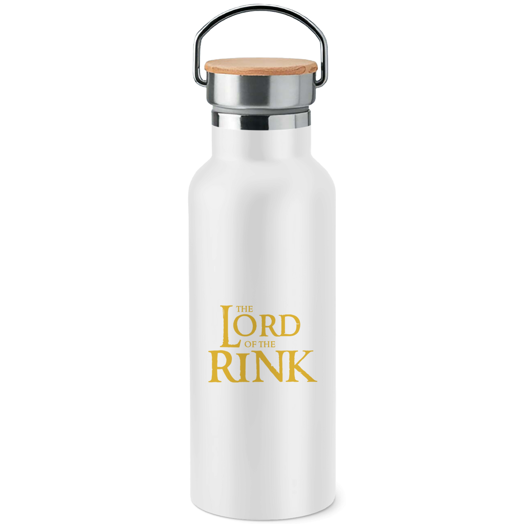 Edelstahl-Trinkflasche mit Bambusdeckel LORD OF THE RINK