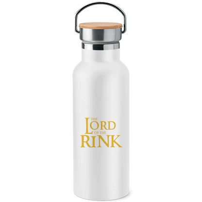 Edelstahl-Trinkflasche mit Bambusdeckel LORD OF THE RINK