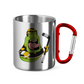 Edelstahltasse mit Karabinergriff HOCKEY SLIMER