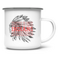Emaille Tasse INDIANS HEAD