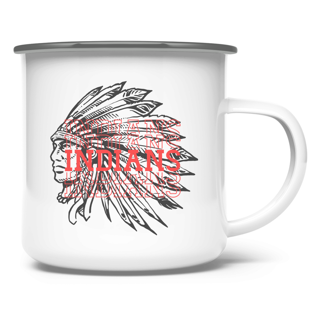 Emaille Tasse INDIANS HEAD