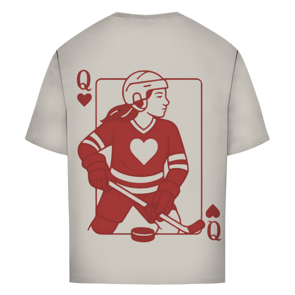 Oversize T-Shirt HOCKEY HERZKÖNIGIN (front&back)