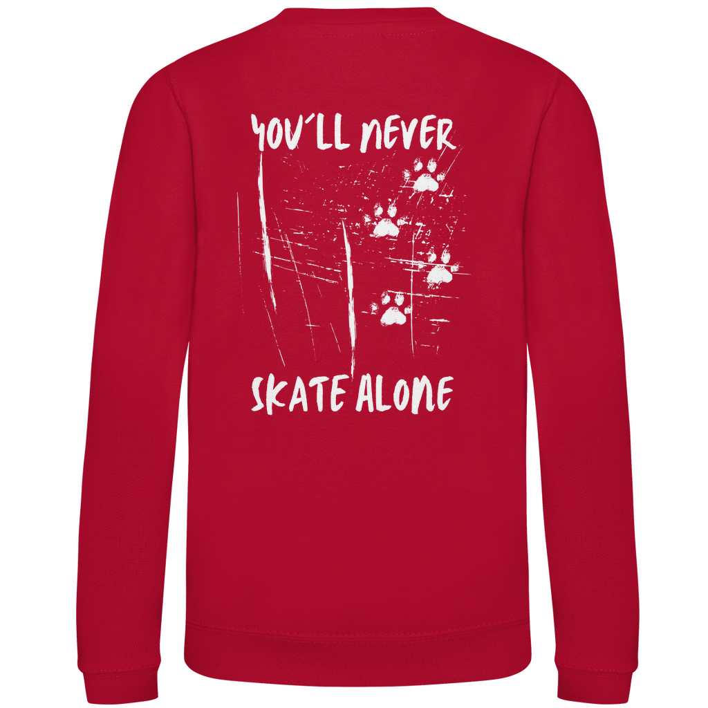 Kids Sweatshirt NEVER SKATE ALONE (back)