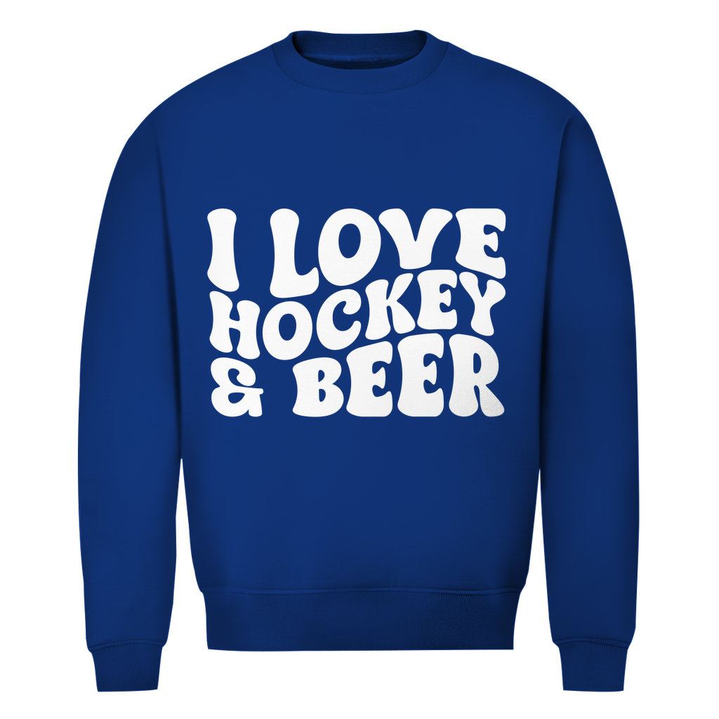 Unisex Sweatshirt  I LOVE HOCKEY & BEER