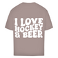 Oversize T-Shirt I LOVE HOCKEY & BEER (back)