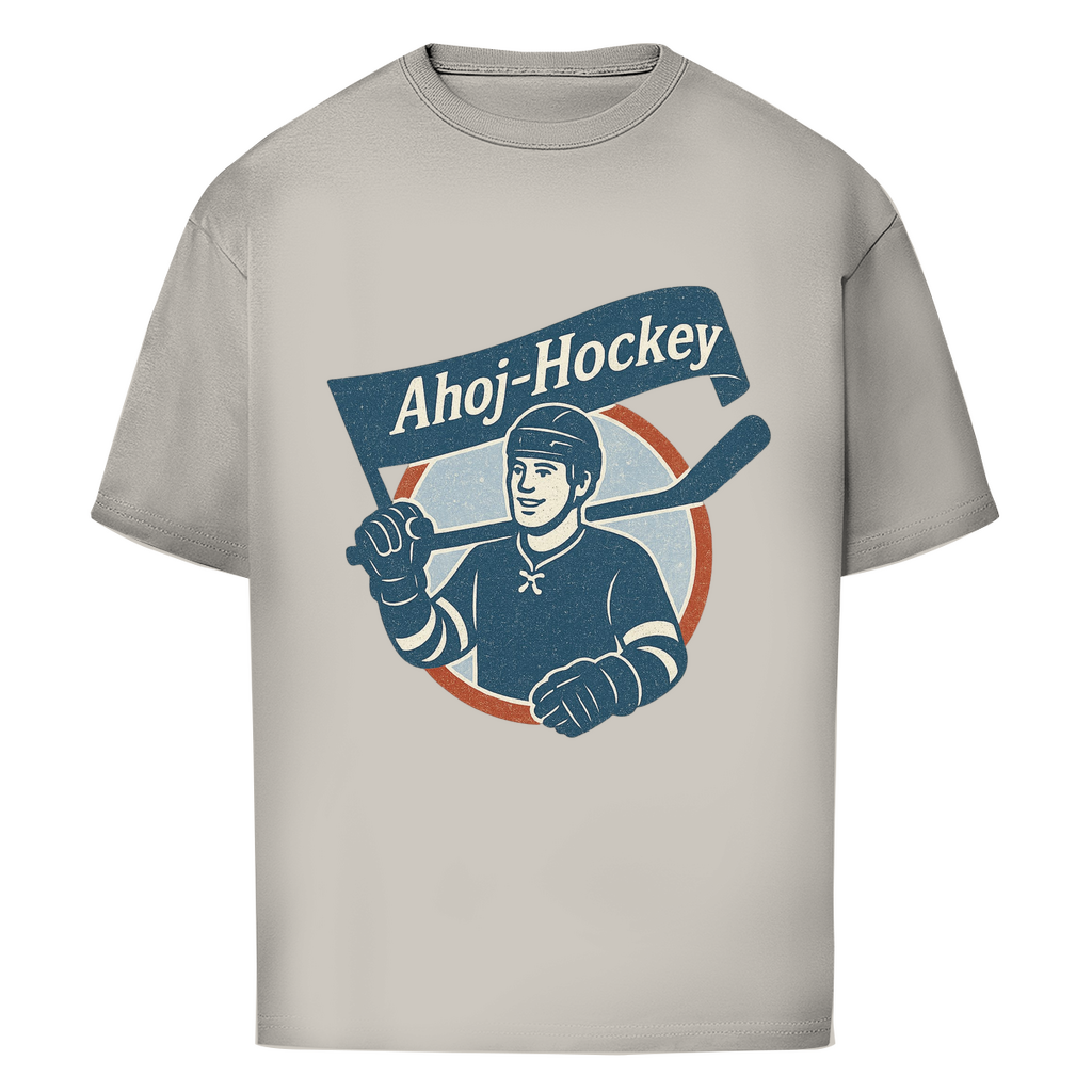 Oversize T-Shirt AHOJ-HOCKEY VINTAGE