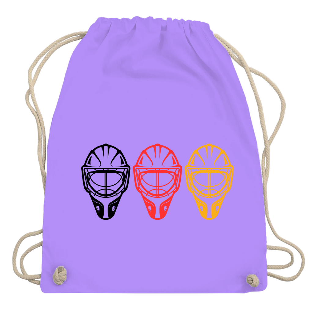 Turnbeutel GOALIE MASKE SCHWARZ-ROT-GOLD
