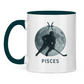 Tasse zweifarbig STERNZEICHEN PISCES / FISCH