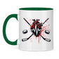 Tasse zweifarbig HOCKEY HEARTBEAT