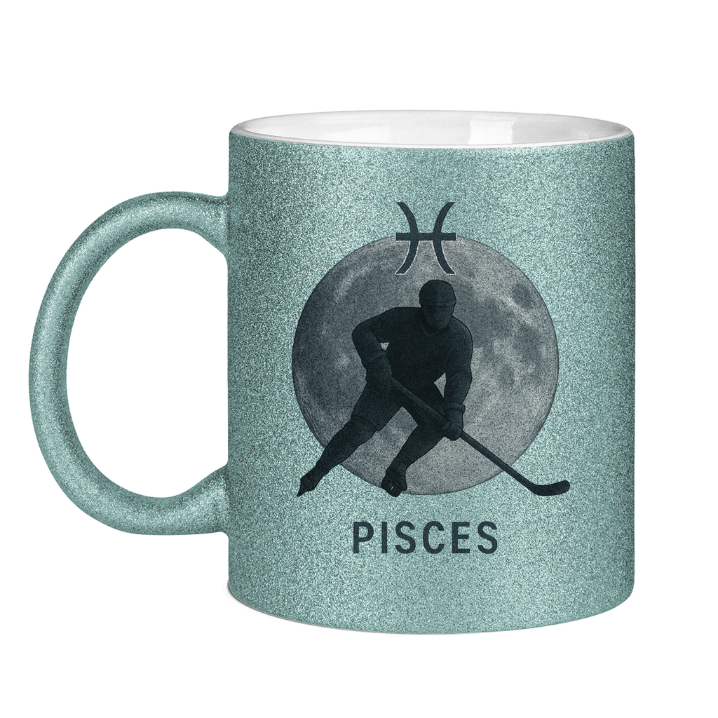Glitzertasse STERNZEICHEN PISCES / FISCH