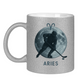 Glitzertasse STERNZEICHEN ARIES / WIDDER