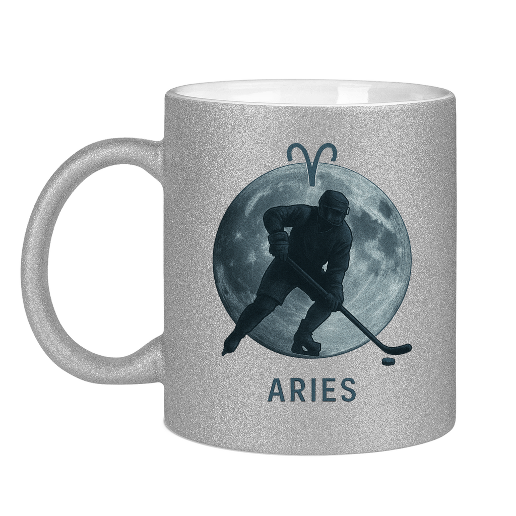 Glitzertasse STERNZEICHEN ARIES / WIDDER