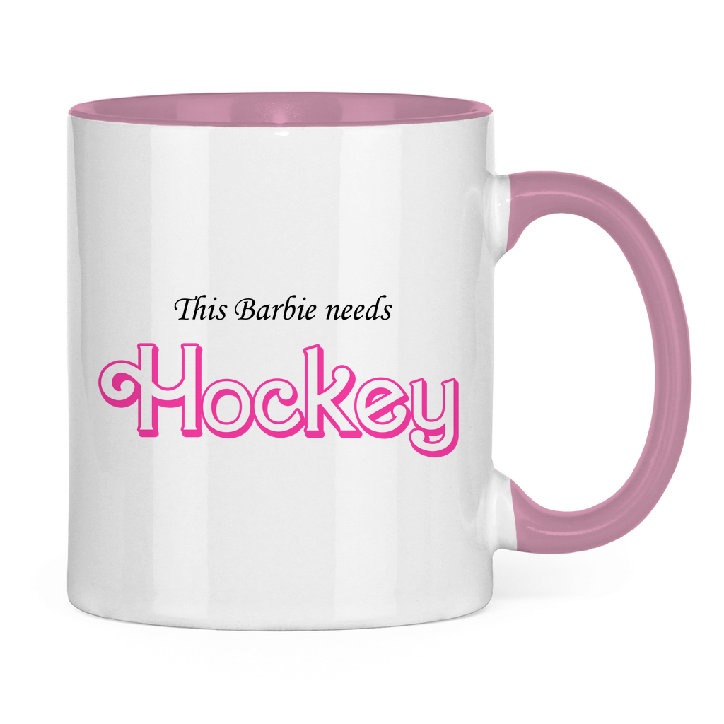Tasse zweifarbig BARBIE NEEDS HOCKEY