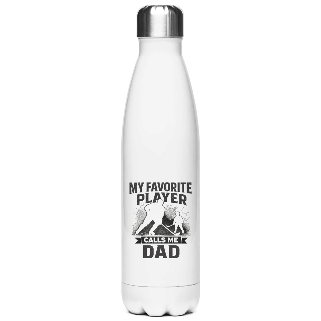 Edelstahl-Thermoflasche HOCKEYDAD FAVORITE PLAYER